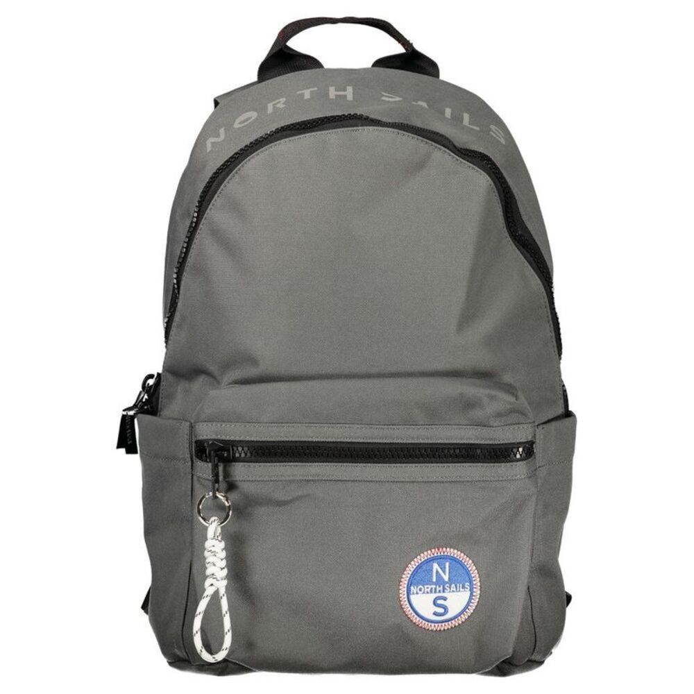 North Sails Polyester Backpack with Multiple Compartments Men Gray Backpacks